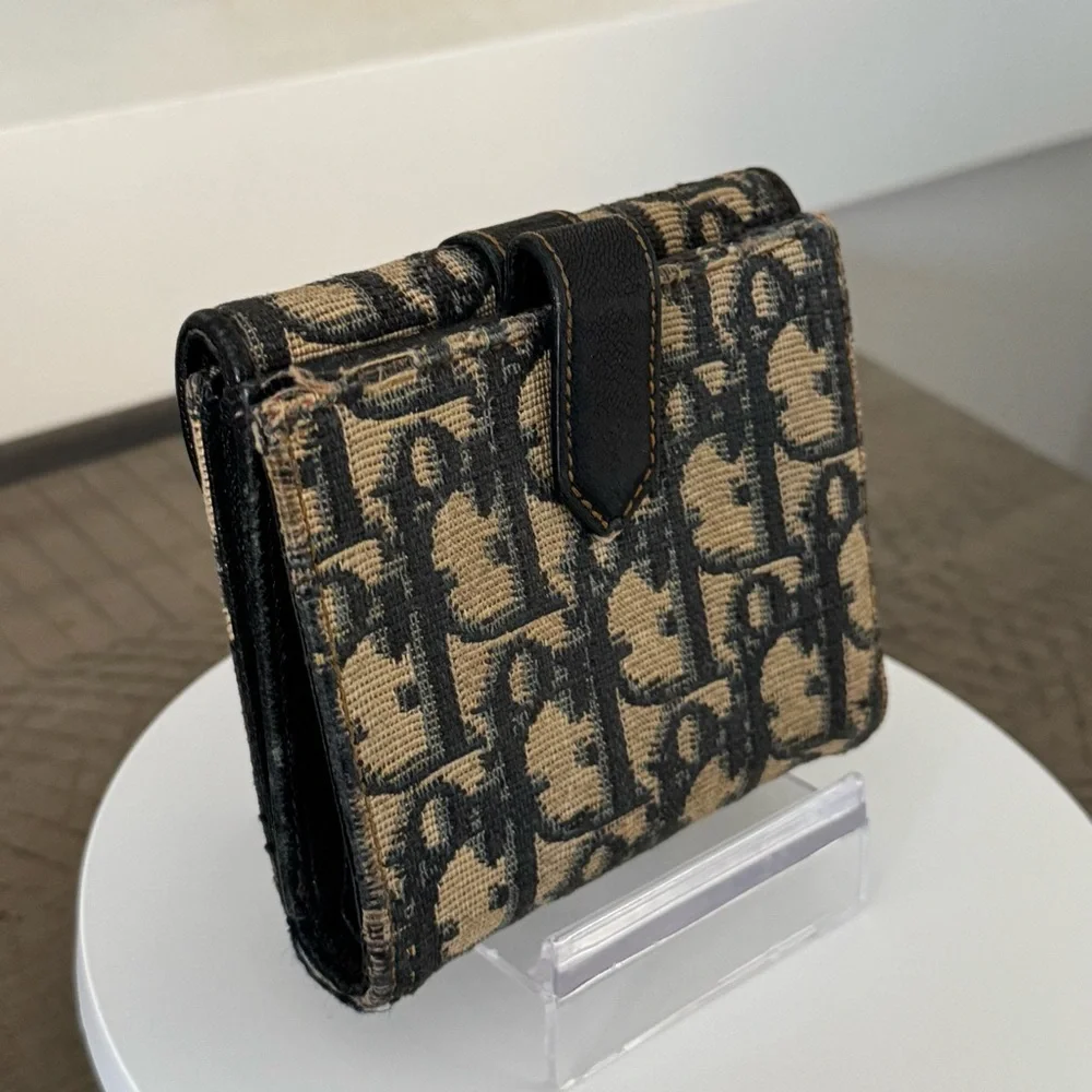 Dior Trotter Pattern Compact Wallet - Vintage